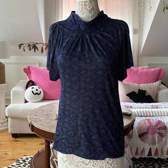 Vintage Marc jacobs Navy Blue glitter Top - Picture 1 of 11